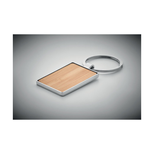 Bambusowy prostokątny brelok BENDIGO