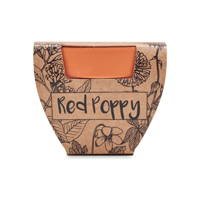 Doniczka, mak RED POPPY