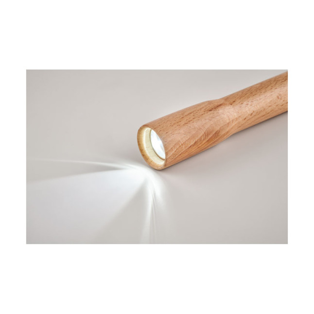 Drewniana latarka z lampką COB TELES