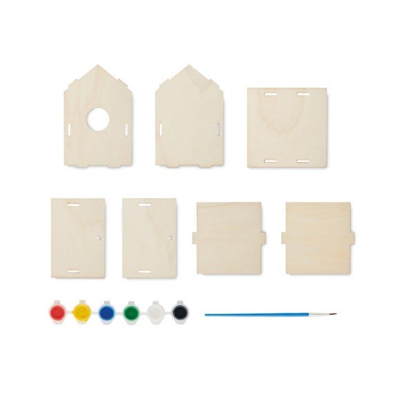 Drewniany domek dla ptaków DIY PAINTHOUSE