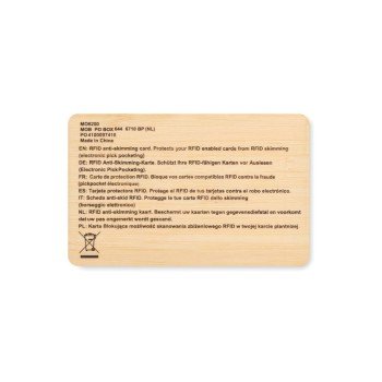 Karta RFID wykonana z bambusa CUSTOS + Karta RFID wykonana z bambusa CUSTOS +