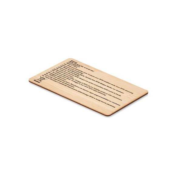 Karta RFID wykonana z bambusa CUSTOS + Karta RFID wykonana z bambusa CUSTOS +
