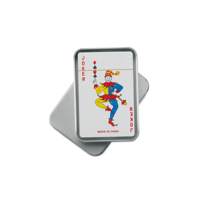 Karty do gry, metalowe pudełko AMIGO