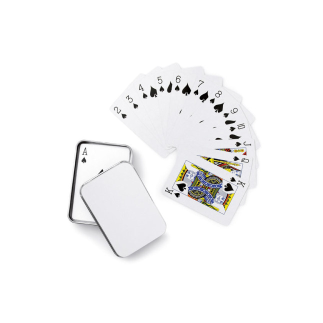 Karty do gry, metalowe pudełko AMIGO