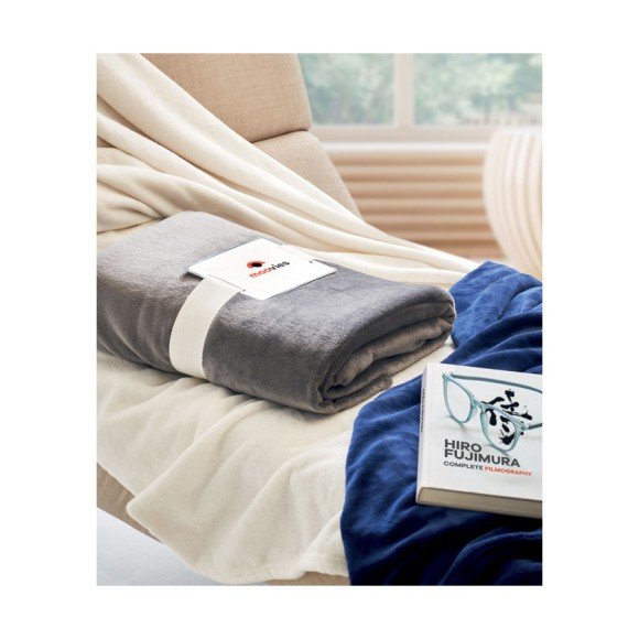 Koc polarowy RPET 280 gr/m² LOGAN Koc polarowy RPET 280 gr/m² LOGAN