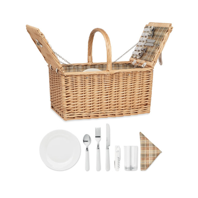 Kosz wiklinowy dla 4 osób MIMBRE PLUS