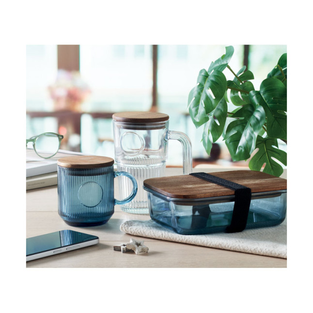 Kubek szklany prążkowany 300ml VITRIO MUG