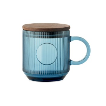 Kubek szklany prążkowany 300ml VITRIO MUG