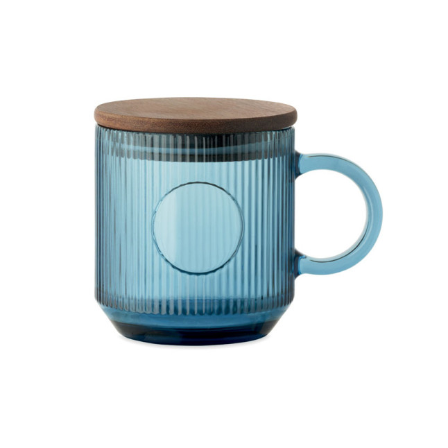 Kubek szklany prążkowany 300ml VITRIO MUG