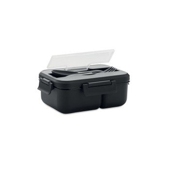 Lunch box ze sztućcami z PP MAKAN Lunch box ze sztućcami z PP MAKAN