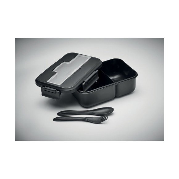 Lunch box ze sztućcami z PP MAKAN Lunch box ze sztućcami z PP MAKAN