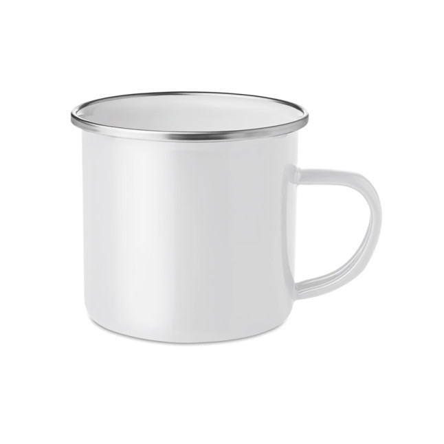 Metalowy kubek, warstwa emalii PLATEADO