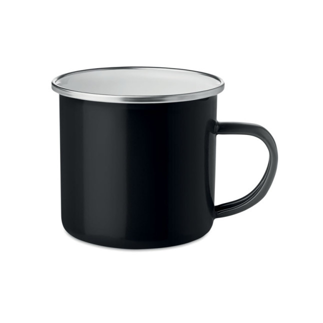 Metalowy kubek, warstwa emalii PLATEADO