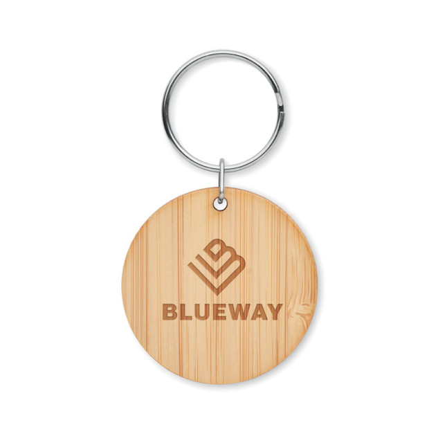 Okrągły bambusowy brelok ROUNDBOO