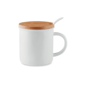 Porcelanowy kubek z łyżeczką KENYA Porcelanowy kubek z łyżeczką KENYA