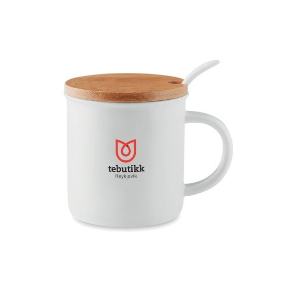 Porcelanowy kubek z łyżeczką KENYA