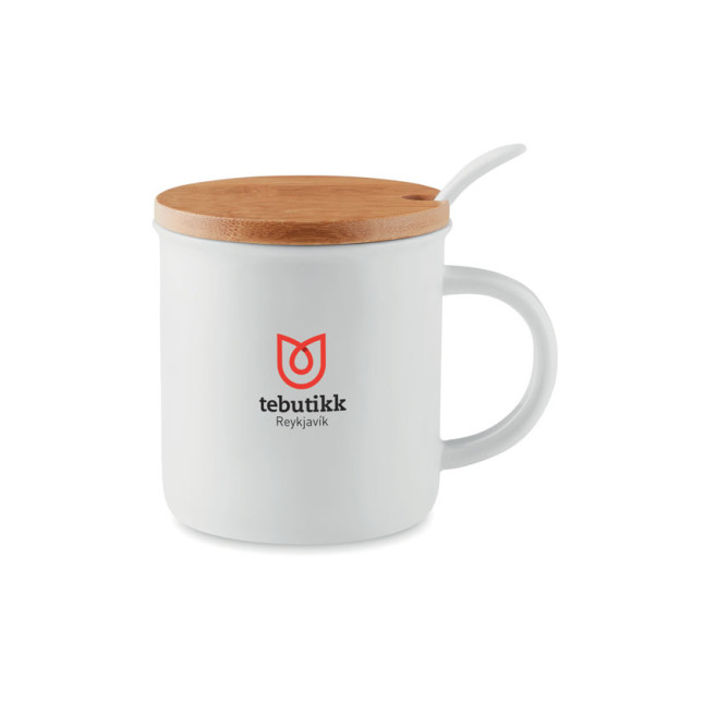 Porcelanowy kubek z łyżeczką KENYA