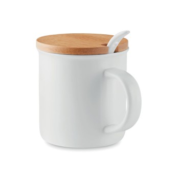 Porcelanowy kubek z łyżeczką KENYA
