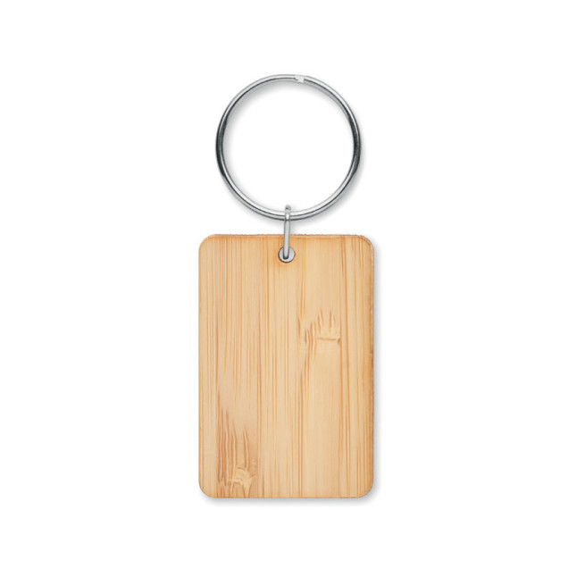 Prostokątny bambusowy brelok ANGLEBOO