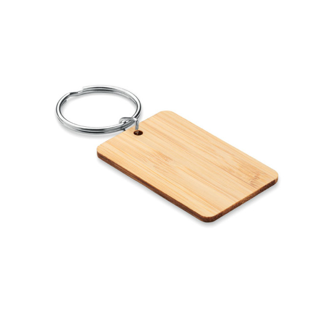 Prostokątny bambusowy brelok ANGLEBOO