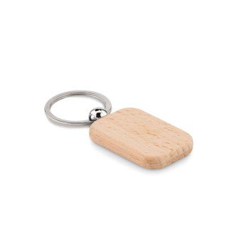 Prostokątny drewniany brelok POTY WOOD Prostokątny drewniany brelok POTY WOOD