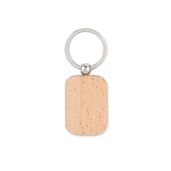 Prostokątny drewniany brelok POTY WOOD