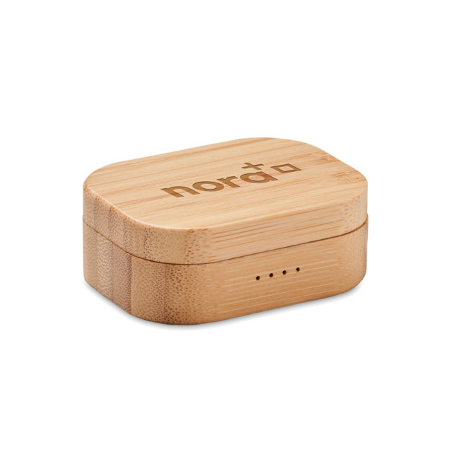 Słuchawki TWS w etui z bambusa JAZZ BAMBOO