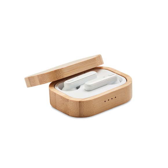 Słuchawki TWS w etui z bambusa JAZZ BAMBOO Słuchawki TWS w etui z bambusa JAZZ BAMBOO