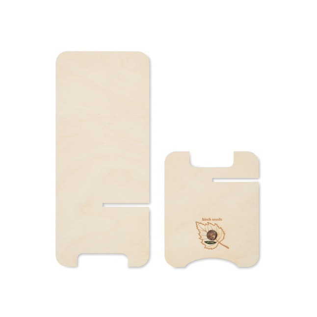 Sosnowy stojak na telefon GROUW STAND