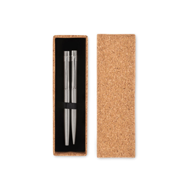 Stalowe długopisy z recyklingu GRAZ SET