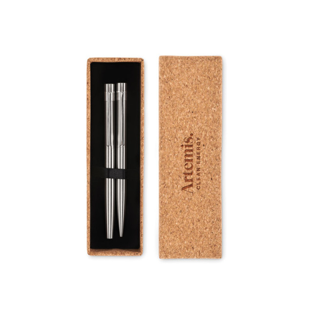 Stalowe długopisy z recyklingu GRAZ SET