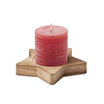 Świeca na drewnianej podstawce LOTUS Świeca na drewnianej podstawce LOTUS