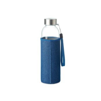Szklana butelka w etui 500 ml UTAH DENIM