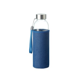 Szklana butelka w etui 500 ml UTAH DENIM