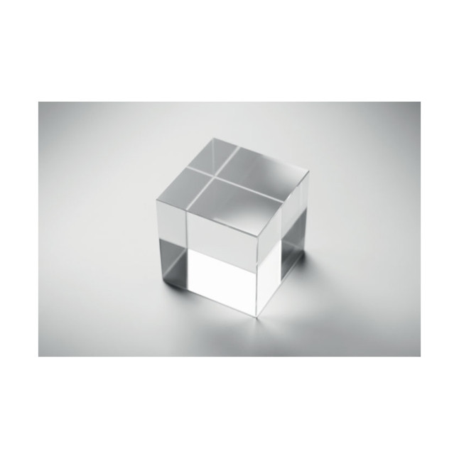 Szklana satuetka sześcian KUBEWARD