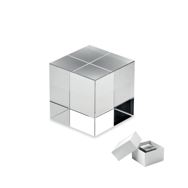 Szklana satuetka sześcian KUBEWARD