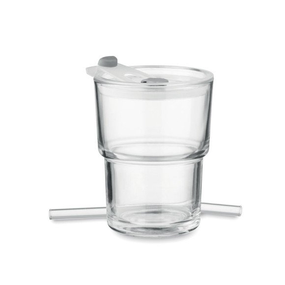 Szklany kubek ze słomką 400ml SIP Szklany kubek ze słomką 400ml SIP