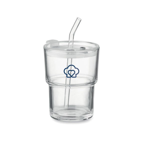 Szklany kubek ze słomką 400ml SIP Szklany kubek ze słomką 400ml SIP
