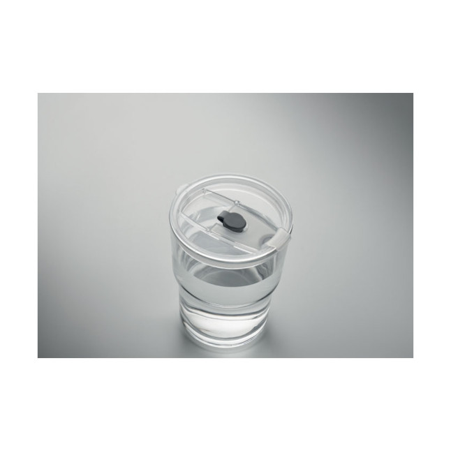 Szklany kubek ze słomką 400ml SIP