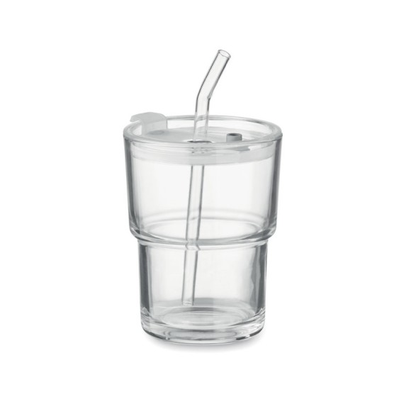 Szklany kubek ze słomką 400ml SIP Szklany kubek ze słomką 400ml SIP