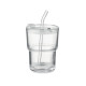 Szklany kubek ze słomką 400ml SIP