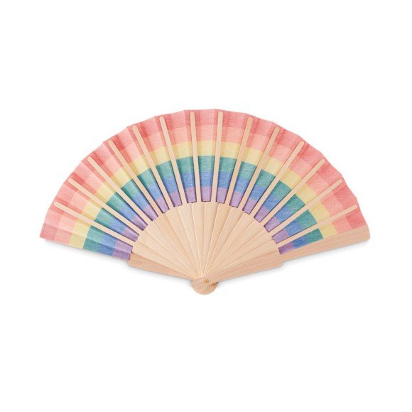 Tęczowy drewniany wachlarz BOWFAN Tęczowy drewniany wachlarz BOWFAN