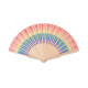 Tęczowy drewniany wachlarz BOWFAN