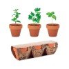 Zestaw 3 doniczek z terakoty FLOWERPOT Zestaw 3 doniczek z terakoty FLOWERPOT