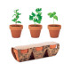 Zestaw 3 doniczek z terakoty FLOWERPOT