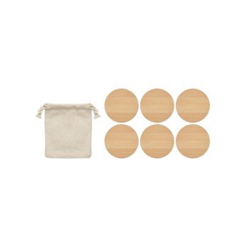 Zestaw 6 bambusowych podstawek BAYIN SET