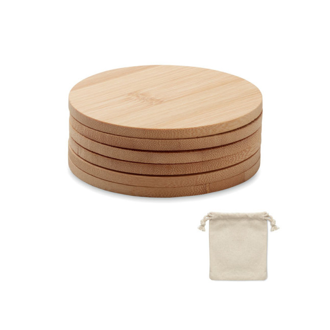 Zestaw 6 bambusowych podstawek BAYIN SET