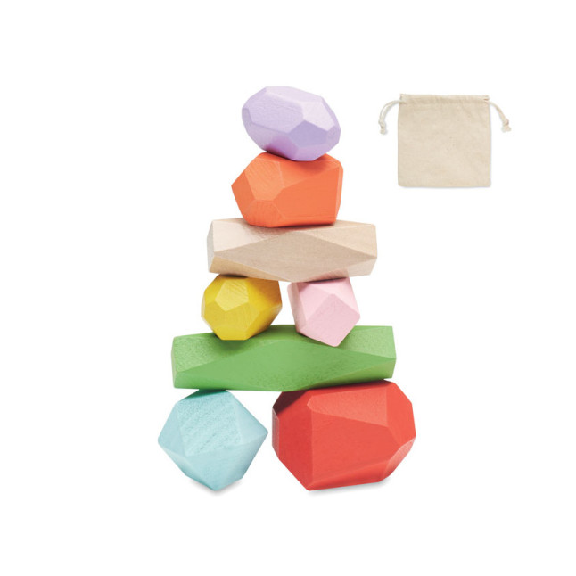 Zestaw 8 drewnianych kamieni DOLMEN