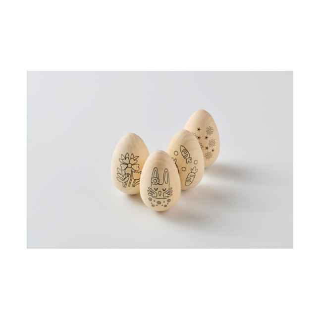 Zestaw drewnianych jajek do mal EISET
