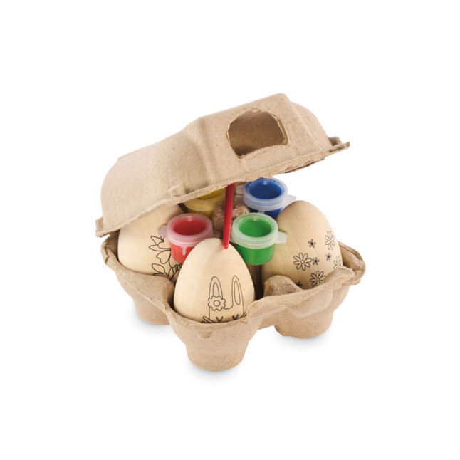 Zestaw drewnianych jajek do mal EISET